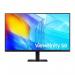 The Samsung ViewFinity S8 monitor features a sleek and modern design with a 32-inch display and resolution of 3840 x 2160 pixels for stunning 4K ultra HD visuals. It has multiple ports including HDMI, DisplayPort, and USB for easy connectivity and a built-in hub for convenient device charging.