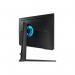 The picture is of a sleek and modern Samsung monitor, the Samsung Odyssey G7 32 Inch. The monitor displays a stunning 3840 x 2160 pixel resolution, providing a crystal-clear and detailed 4K Ultra HD display. The IPS panel ensures accurate and vibrant colors from any viewing angle. The monitor features HDMI and DisplayPort connections for easy connectivity. Overall, the Samsung Odyssey G7 exudes a professional and high-quality aesthetic.