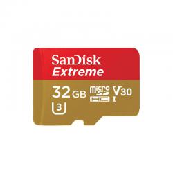 SanDisk Extreme 32GB Class 10 U3 MicroSDHC Memory Card and Adapter 8SD10183722