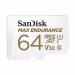 SanDisk MAX Endurance 64GB Class 10 UHS-I U3 V30 MicroSDXC Memory Card and Adapter 8SD10284170