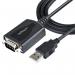 StarTech 3ft USB to Serial Cable with COM Port Retention DB9 Male RS232 to USB Converter 8SD10362222