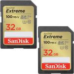 SanDisk Extreme 32GB SDHC Memory Card 2 Pack 8SD10367796