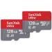 SanDisk Ultra 128GB Class 10 UHS-1 U1 MicroSDXC Memory Card 2 Pack 8SD10372688