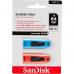 SanDisk Ultra 64GB USB 3.0 Flash Drive Twin Pack Blue and Red 8SD10372689