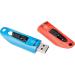 SanDisk Ultra 64GB USB 3.0 Flash Drive Twin Pack Blue and Red 8SD10372689