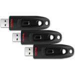 SanDisk Ultra 64GB USB 3.0 Flash Drives 3 Pack 8SD10372690