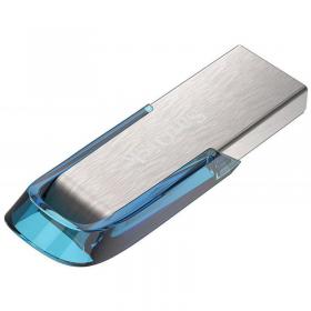 SanDisk 32GB Ultra Flair USB3.0 Tropical Blue Capless Flash Drive Up to 150Mbs Read Speed 8SDCZ73032GG46B