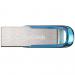 SanDisk Ultra Flair 64GB USB 3.0 Tropical Blue and Silver Capless Flash Drive 150 Mbs Read Speed 8SDCZ73064GG46B