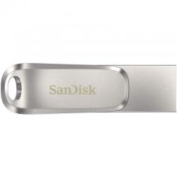 SanDisk Ultra Dual Drive Luxe 64GB USB A USB C Stainless Steel Flash Drive 8SDDDC4064GG46