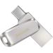 SanDisk Ultra Dual Drive Luxe 64GB USB A USB C Stainless Steel Flash Drive 8SDDDC4064GG46