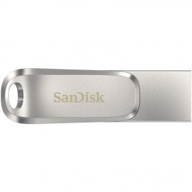 SanDisk Ultra Dual Drive Luxe 128GB USB C USB A Stainless Steel Flash Drive 8SDDDC4128GG46