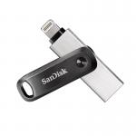 SanDisk 128GB iXpand USB3.0 Lightning Flash Drive Dual Purpose Swivel with Keyring Hole 8SDIX60N128GGN6NE