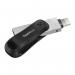 SanDisk 128GB iXpand USB3.0 Lightning Flash Drive Dual Purpose Swivel with Keyring Hole 8SDIX60N128GGN6NE