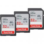 SanDisk 32GB Ultra Class 10 UHSI SDHC Memory Cards 3 Pack 8SDSDUN4032GGN6