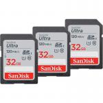 SanDisk 32GB Ultra Class 10 UHSI SDHC Memory Cards 3 Pack 8SDSDUN4032GGN6