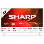 Sharp 1T-C32FH2KL2AW 32 Inch 1366 x 768 Pixels HD Ready HDMI USB Android White Smart TV 8SH10449820