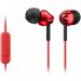 Sony MDR-EX110AP Wired 3.5mm Connector Red Earphones 8SO10365061