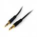 StarTech 1ft Slim 3.5mm Stereo Audio Black Cable