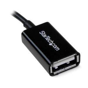 Image of StarTech.com 4 Inch Micro USB to USB OTG Host Adapter Male to Female