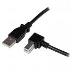 StarTech 2m USB 2.0 A to Right Angle B Black Cable 8ST10025855