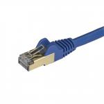 StarTech 1m Blue CAT6a Ethernet Cable - 10 Gigabit Shielded Snagless RJ45 100W PoE - 10GbE STP Network Cable with Strain Relief