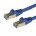 StarTech 1m Blue CAT6a Ethernet Cable - 10 Gigabit Shielded Snagless RJ45 100W PoE - 10GbE STP Network Cable with Strain Relief 8ST10164082