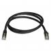 StarTech 1m CAT6a 10 Gigabit Shielded Snagless RJ45 100W PoE Black Cable 8ST10164111