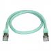 StarTech 0.5m Aqua CAT6a Ethernet Cable - 10 Gigabit Shielded Snagless RJ45 100W PoE - 10GbE STP Network Cable with Strain Relief