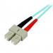 1m 10 Gb Aqua Fibre Patch Cable LC SC