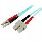 StarTech 1m LC UPC to SC UPC OM3 Multimode Aqua Fibre Optic Cable 8ST10261706