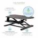 StarTech Height Adjustable Ergonomic Corner Sit Stand Desk Converter with Keyboard Tray 35 x 21 Inches Large Surface 