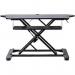 StarTech Height Adjustable Ergonomic Corner Sit Stand Desk Converter with Keyboard Tray 35 x 21 Inches Large Surface 
