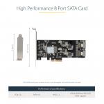 StarTech.com 8 Port 6Gbps SATA PCI Express Card Controller 8ST10349902