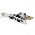 StarTech 2-Port PCI Express Serial Interface Card - Dual Port PCIe to RS232 DB9 Serial Card 16C1050 UART 8ST10384050