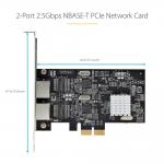 Startech 2 Port 2.5Gbps NBASE-T PCIe Network Card Intel I225-V Dual Port