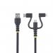 StarTech 1m Rugged USB-A to Lightning Micro-USB USB-C Multi Charging Cable 8ST10446453