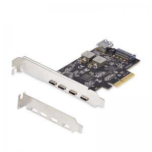 Startech 5 Port USB PCIe Card USB 3.2 10Gbps 4x USB-C 1X USB-A