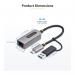 StarTech 2.5GbE USB-C to Ethernet Adapter with USB-A Converter 8ST10450224