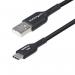 StarTech 6 Inch USB-A to USB-C Black Charging Cable 8ST10460195