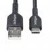 StarTech 6 Inch USB-A to USB-C Black Charging Cable 8ST10460195