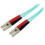 StarTech 1m Aqua MM 50 125 OM4 Fiber Optic Cable 8ST450FBLCLC1