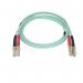 StarTech 1m Aqua MM 50 125 OM4 Fiber Optic Cable 8ST450FBLCLC1