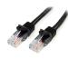 StarTech 1m Black Snagless Cat5e Patch Cable 8ST45PAT1MBK