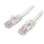 StarTech 0.5m White Snagless Cat5e Patch Cable 8ST45PAT50CMWH