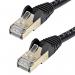 StarTech 2m CAT6a Ethernet 10 Gigabit Shielded Snagless RJ45 100W PoE Patch Network Cable with Strain Relief Wiring is UL Certified 8ST6ASPAT2MBK