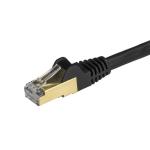 StarTech 3m Black Cat6a Ethernet STP Cable 8ST6ASPAT3MBK