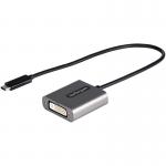 StarTech.com USB C to DVI 1920 x 1200p Adapter Dongle 12 Inch Long Attached Cable 8STCDP2DVIEC