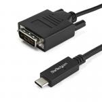 StarTech 1m USB C to DVI Adapter Cable Black 8STCDP2DVIMM1MB