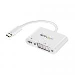 StarTech USB C to DVI Adapter with Power Delivery 8STCDP2DVIUCPW
