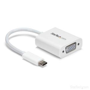 Image of StarTech.com USB C to VGA Adapter White 8STCDP2VGAW